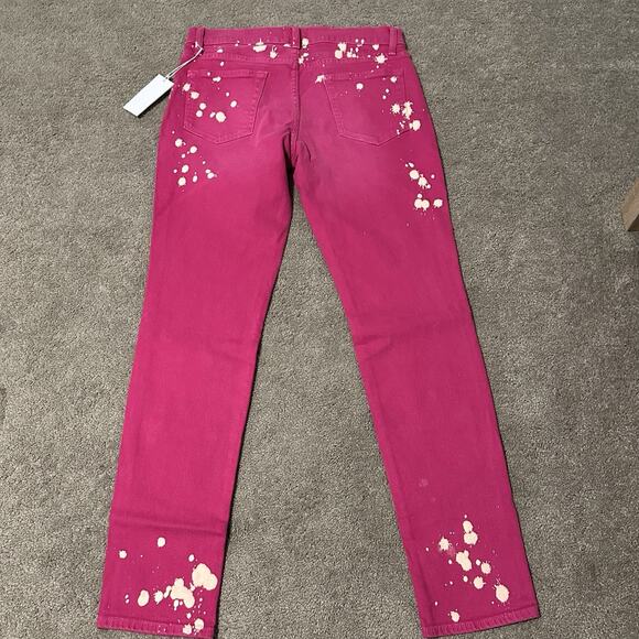 Cotton Citizen 34 Splash Straight Fit Jeans Cotton Blend Stretch‎ Fuscia NWT - Picture 2 of 11